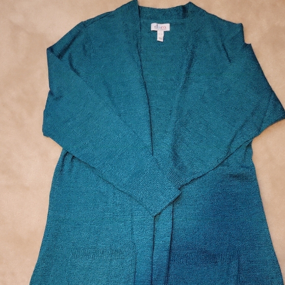 D&co Women's Teal Cardigan Sweater - Picture 1 of 4